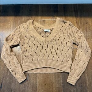 Bailey 44 Camel V-Neck Sweater